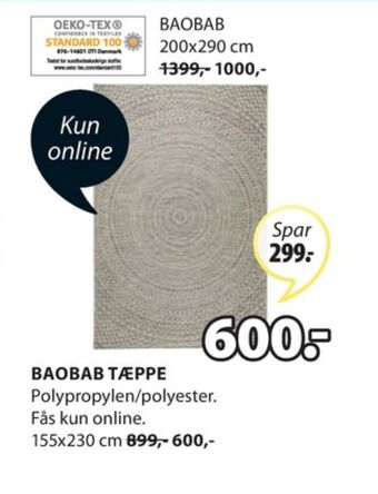 JYSK Jutlandia gulvtæppe tilbud