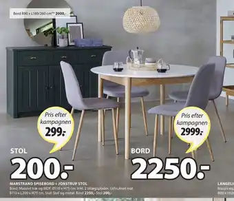 JYSK Jutlandia spisebord tilbud