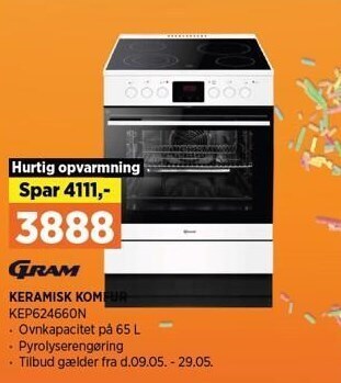 Power Keramisk komfur tilbud