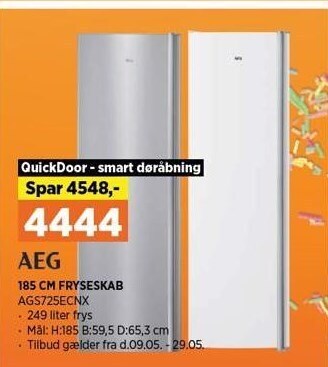 Power 185 cm fryseskab tilbud