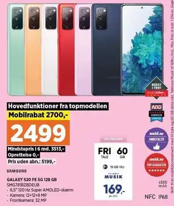 Power Galaxy S20 FE 5G 128 GB - pris m. abn. tilbud