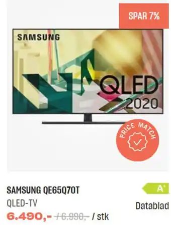 Hi-Fi Klubben Samsung Qled-TV QE65Q70T tilbud
