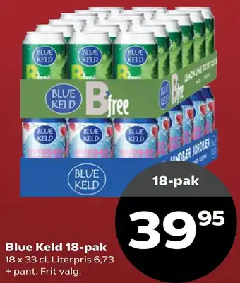 SuperBrugsen Blue Keld 18-Pak 18x33 cl tilbud