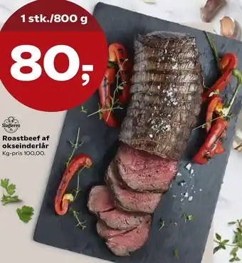 SuperBrugsen Roastbeef Af Okseinderlår 800 g tilbud