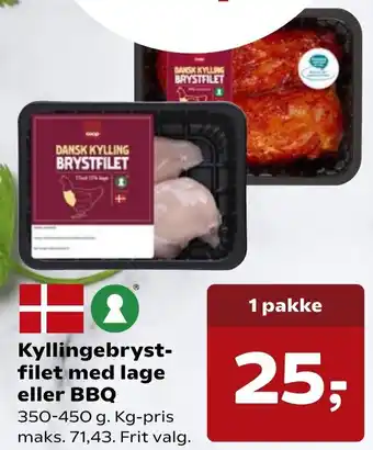 SuperBrugsen Kyllingebryst Filet Med Lage Eller bbq 350-450 g tilbud