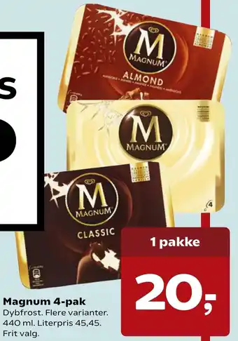 SuperBrugsen Magnum 4-Pak 440 ml tilbud