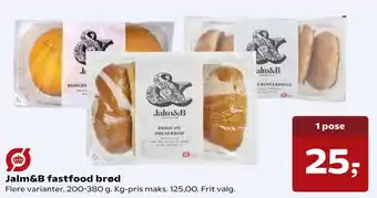 Jalm & b Fastfood Brød 200-380 g