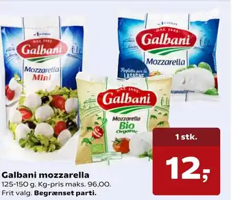 SuperBrugsen Galbani Mozzarella 125-150 g tilbud