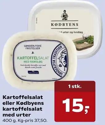 SuperBrugsen Kartoffelsalat Eller Kødbyens Kartoffelsalat Med urter 400 g tilbud
