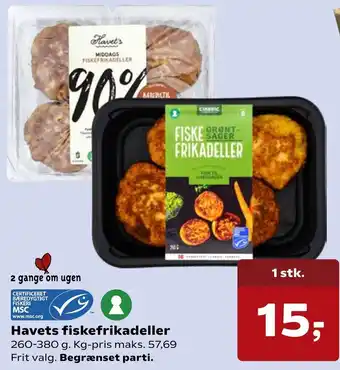 SuperBrugsen Havets Fiskefrikadeller 260-380 g tilbud
