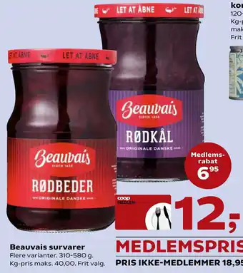 SuperBrugsen Beauvais Survarer 310-580 g tilbud
