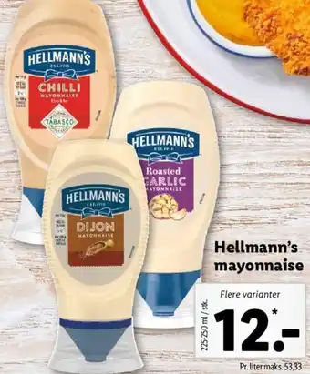 Lidl Hellmann's Mayonnaise 225-250 ml tilbud