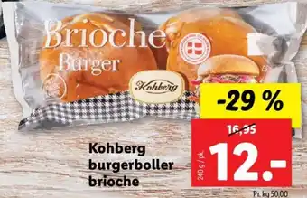 Lidl Kohberg Burgerboller Brioche 240 g tilbud