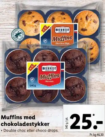 Lidl Muffins med Chokoladestykker 540 g tilbud