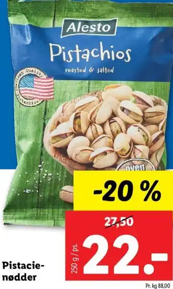 Lidl Pistacienødder 250 g tilbud