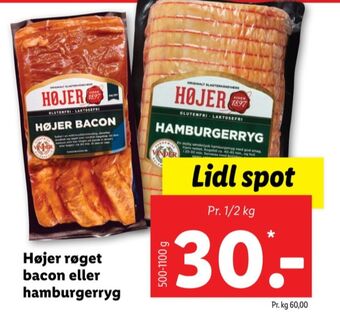 Lidl Højer pølser hamburgerryg tilbud