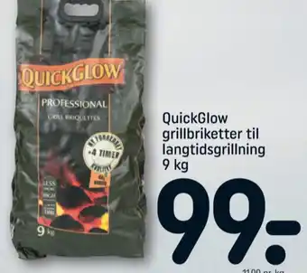 Quick glow grillbriketter