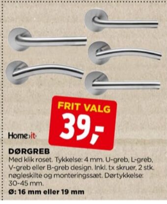 jem & fix Home it dørgreb tilbud