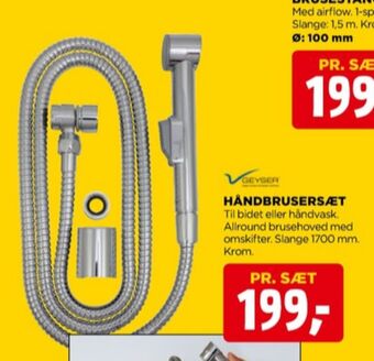 jem & fix Geyser håndbruser tilbud