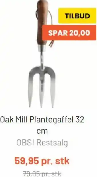 Silvan Oak Mill Plantegaffel 32 cm tilbud