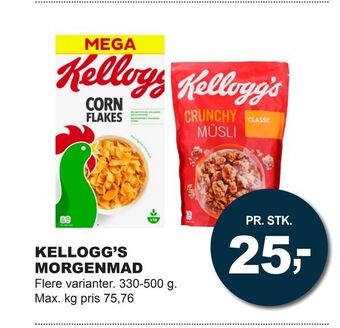 Let-Køb Kellogg's morgenmad tilbud
