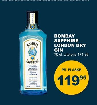 Let-Køb Bombay sapphire london dry gin tilbud