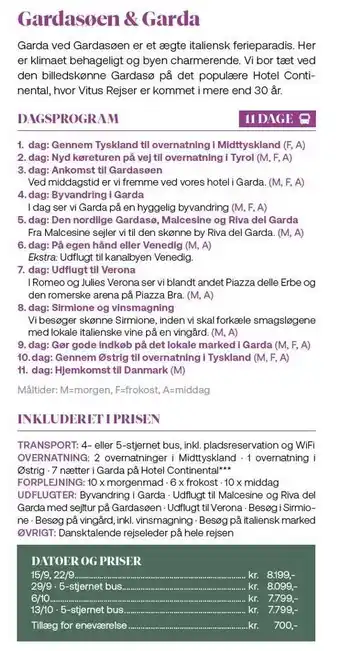 Gardasøen & Garda 11 dage