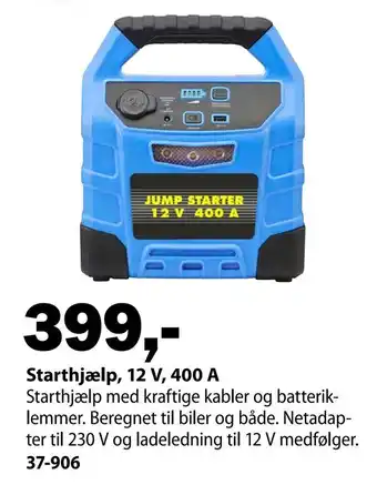 Biltema Starthjælp, 12 V, 400 A tilbud