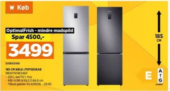 Power Samsung køle/fryseskab tilbud