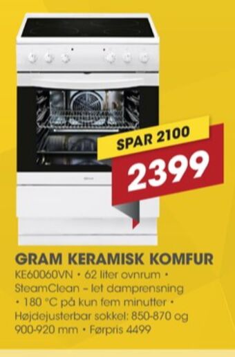 Punkt1 Gram komfur tilbud