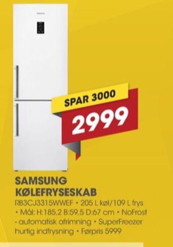 Punkt1 Samsung køle/fryseskab tilbud
