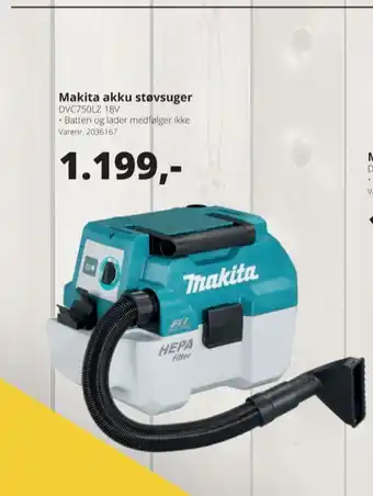 10-4 Byggecenter Makita industristøvsuger tilbud