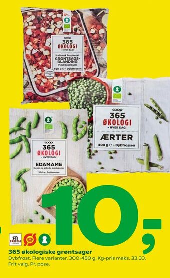 Coop 365 365 økologiske grøntsager tilbud