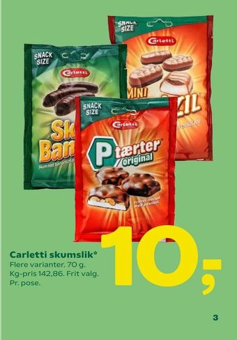Coop 365 Carletti skumslik tilbud