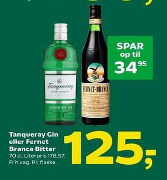 Coop 365 Tanqueray Gin eller Fernet Branca Bitter tilbud