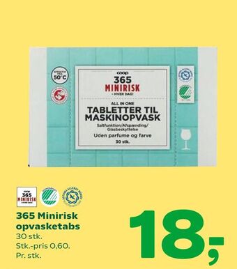 Coop 365 365 Minirisk opvasketabs tilbud