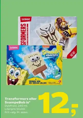 Coop 365 Transformers eller SvampeBob is tilbud