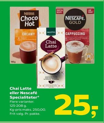 Coop 365 Chai Latte eller Nescafé Specialiteter tilbud