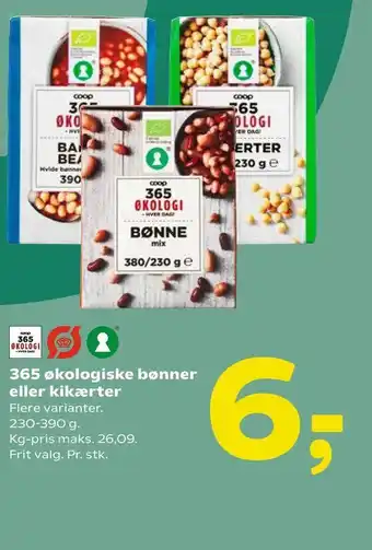 Coop 365 365 økologiske bønner tilbud