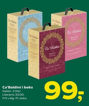 Coop 365 Ca'Baldini i boks tilbud