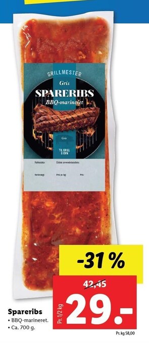 Lidl Spareribs tilbud