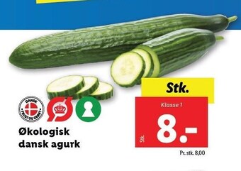 Lidl Økologisk dansk agurk tilbud