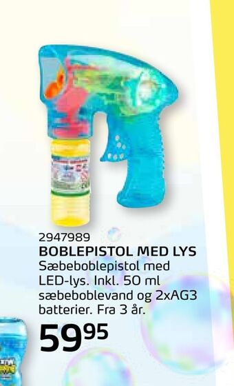 Legekæden Boblepistol med lys tilbud