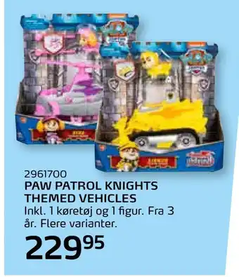 Paw patrol knights themed vehicles