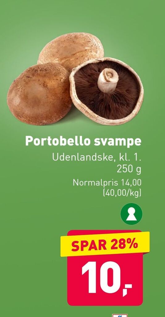 Portobello svampe tilbud hos ALDI