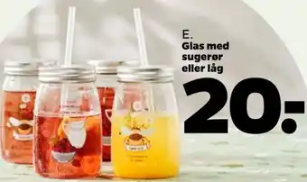 Netto Glas med Sugerør 450 ml tilbud