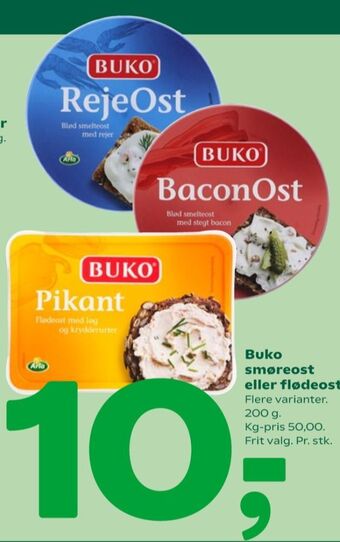 Coop 365 Buko smelte smøreost rejeost tilbud
