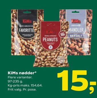 Coop 365 Kims nødder tilbud