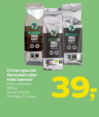 Coop 365 Cirkel kaffe formalet tilbud