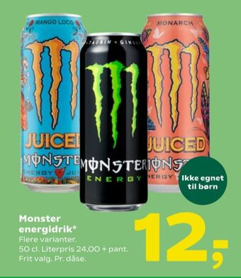Coop 365 Monster energidrik tilbud